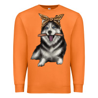 Carrot alaskan husky with bandeau Premium Sweatshirt - texasbilliewilder