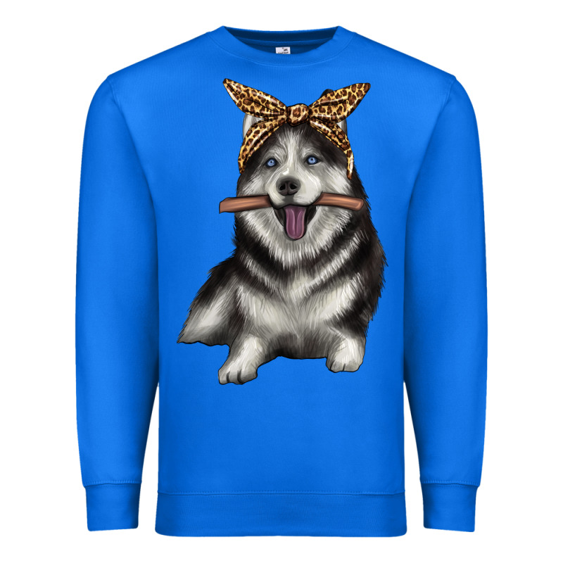 Alaskan Husky With Bandeau Premium Sweatshirt by texasbilliewilder | Teevron
