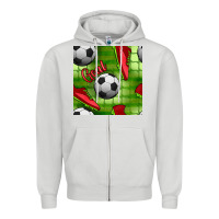 Dove Grey soccer shoes goal seamless pattern Zipper Hoodie - BundleAndBundleShop