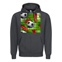Smoke soccer shoes goal seamless pattern Zipper Hoodie - BundleAndBundleShop