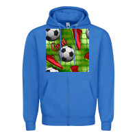 True Royal soccer shoes goal seamless pattern Zipper Hoodie - BundleAndBundleShop