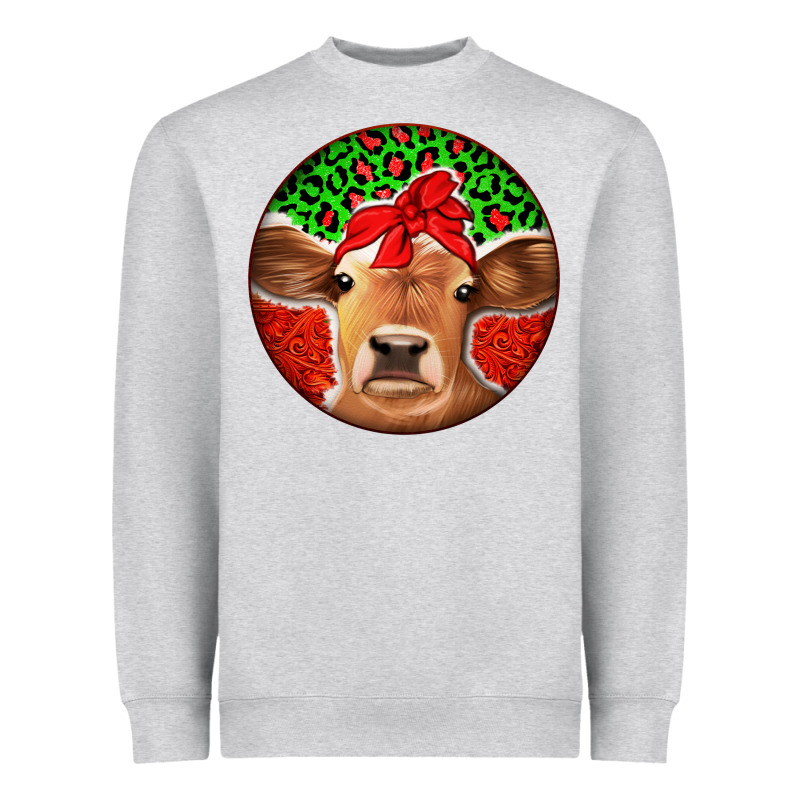 Christmas Cow Heavyweight Sweatshirt by Jasminsmagicworld | Teevron