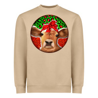 Mushroom Christmas Cow Heavyweight Sweatshirt - Jasminsmagicworld