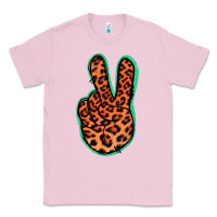 Bubblegum Pink Orange Leopard Peace Sign Classic Tee - Jasminsmagicworld