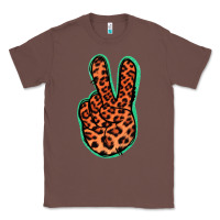 Chestnut Orange Leopard Peace Sign Classic Tee - Jasminsmagicworld
