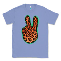 Colony Blue Orange Leopard Peace Sign Classic Tee - Jasminsmagicworld