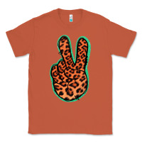Copper Orange Leopard Peace Sign Classic Tee - Jasminsmagicworld