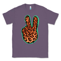 Lavender Orange Leopard Peace Sign Classic Tee - Jasminsmagicworld