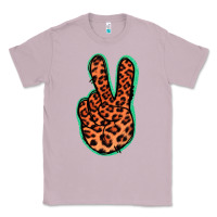 Lilac Orange Leopard Peace Sign Classic Tee - Jasminsmagicworld