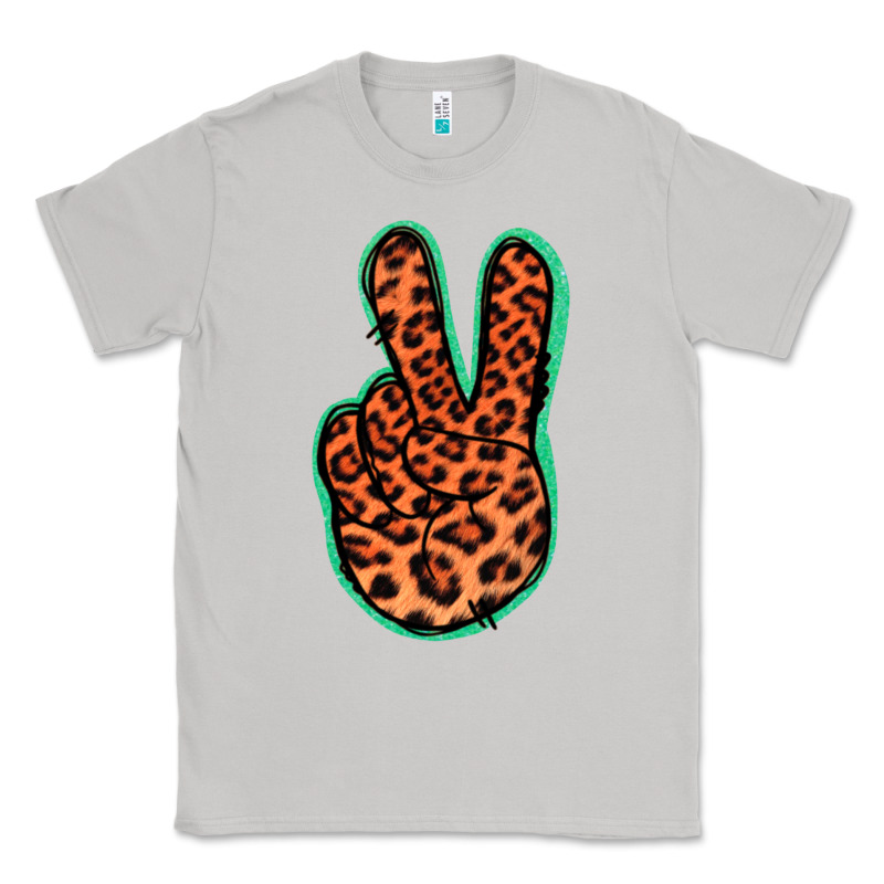 Orange Leopard Peace Sign Classic Tee by Jasminsmagicworld | Teevron