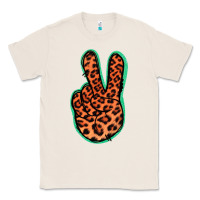 Natural Orange Leopard Peace Sign Classic Tee - Jasminsmagicworld