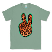 Sage Orange Leopard Peace Sign Classic Tee - Jasminsmagicworld
