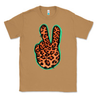 Toasted Coconut Orange Leopard Peace Sign Classic Tee - Jasminsmagicworld