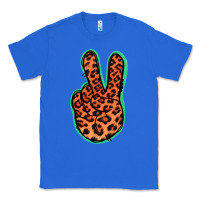True Royal Orange Leopard Peace Sign Classic Tee - Jasminsmagicworld