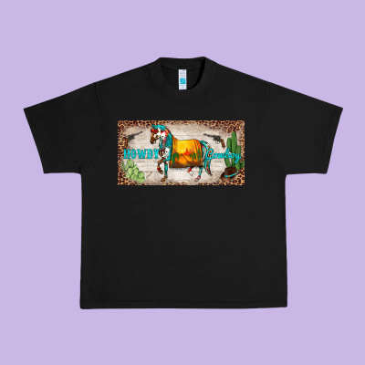 Western Howdy Cowboy Horse Sunset Weapon Cactus Leopard  License Plate Urban Heavy Tee Designed By Barkaloodesign