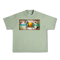 Oil Green western howdy cowboy horse sunset weapon cactus leopard  license plate Urban Heavy Tee - BarkalooDesign