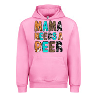 Fuchsia Pink Mama Needs a Beer Urban Hoodie - CowCowDesign