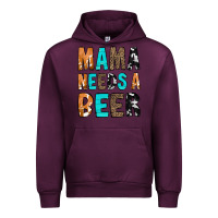 Mauve Wine Mama Needs a Beer Urban Hoodie - CowCowDesign