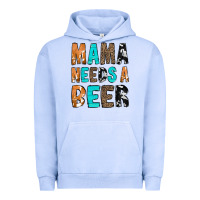 Pigment Grape Ice Mama Needs a Beer Urban Hoodie - CowCowDesign
