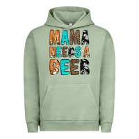 Pigment Oil Green Mama Needs a Beer Urban Hoodie - CowCowDesign
