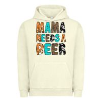 Pigment Pistachio Mama Needs a Beer Urban Hoodie - CowCowDesign