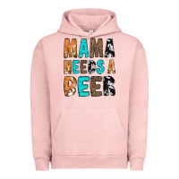 Pigment Salmon Mama Needs a Beer Urban Hoodie - CowCowDesign