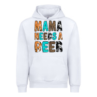 White Mama Needs a Beer Urban Hoodie - CowCowDesign