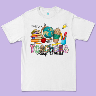 Teachers Change The World Premium Tee Designed By Cowhidedigitalart