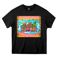 Black hello summer Heavy Core Tee - Zillion Design Studio