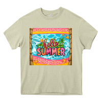 Mossy hello summer Heavy Core Tee - Zillion Design Studio