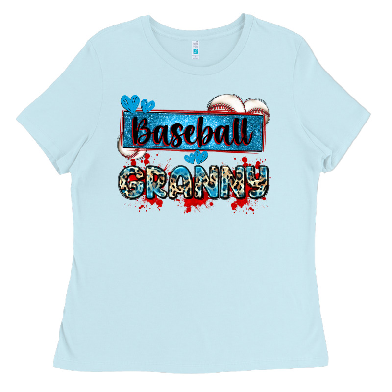 Baseball Granny With Leopard Ladies Tee by Zillion Design Studio | Teevron