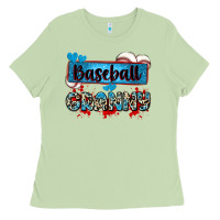Matcha baseball granny with leopard Ladies Tee - Zillion Design Studio