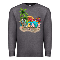 Charcoal Heather take it easy Premium Sweatshirt - NancyCooperArtShop