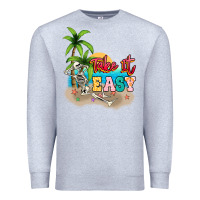 Heather Grey take it easy Premium Sweatshirt - NancyCooperArtShop