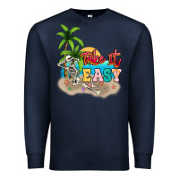 Navy take it easy Premium Sweatshirt - NancyCooperArtShop