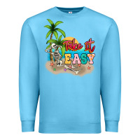 Ocean Blue take it easy Premium Sweatshirt - NancyCooperArtShop