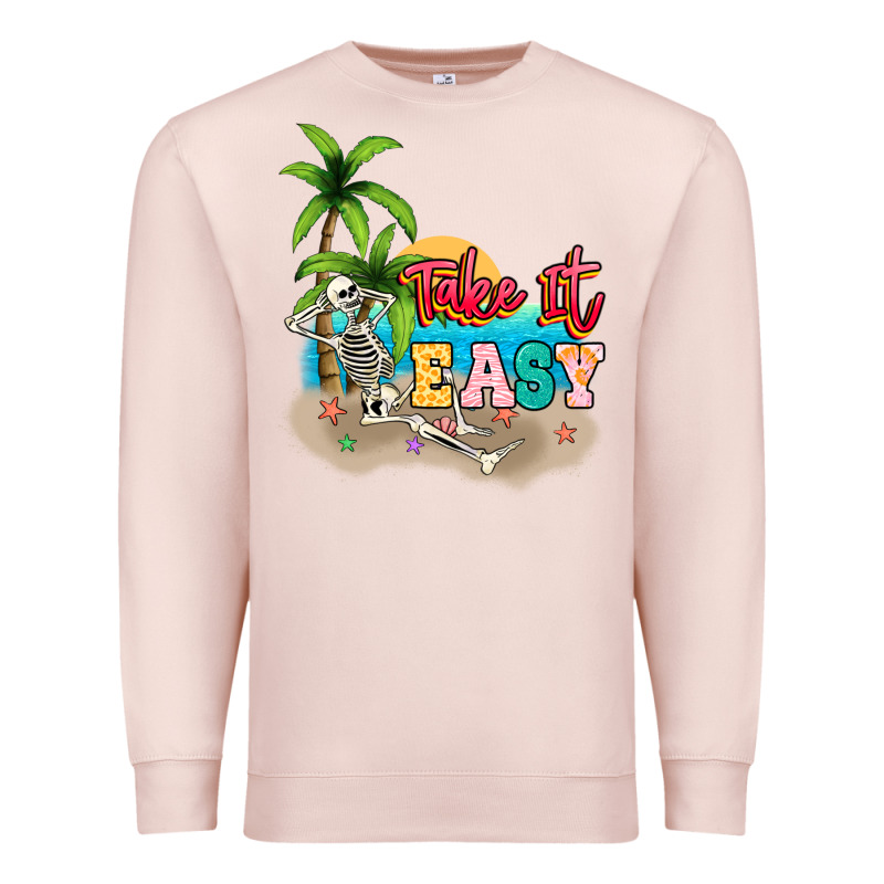 Take It Easy Premium Sweatshirt by NancyCooperArtShop | Teevron