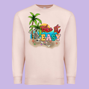 Take It Easy Premium Sweatshirt Designed By Nancycooperartshop