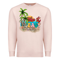 Pale Pink take it easy Premium Sweatshirt - NancyCooperArtShop