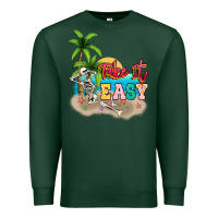 Sports Green take it easy Premium Sweatshirt - NancyCooperArtShop