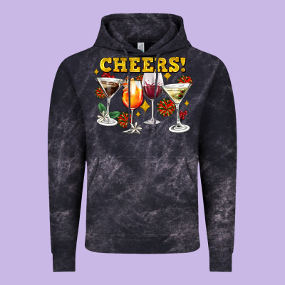Cheers Christmas Coctail Vintage Hoodie Designed By Adodesignshop