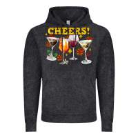Vintage Black Cheers Christmas Coctail Vintage Hoodie - AdoDesignShop