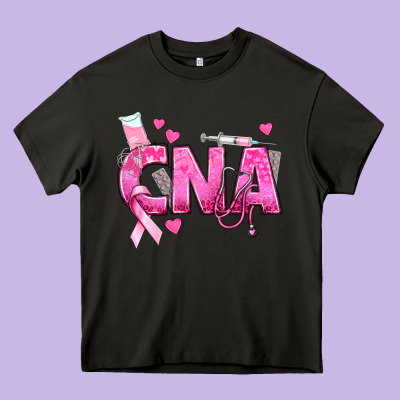 Breast Cancer Cna Certified Nursing Assistant Heavy Core Tee Designed By Texasbilliewilder