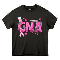 Asphalt Breast Cancer CNA Certified Nursing Assistant Heavy Core Tee - texasbilliewilder