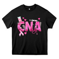 Black Breast Cancer CNA Certified Nursing Assistant Heavy Core Tee - texasbilliewilder
