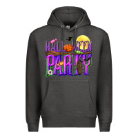 Charcoal Heather Halloween party Premium Hoodie - NancyCooperArtShop
