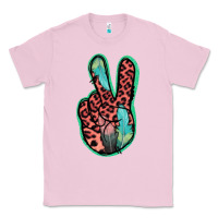 Bubblegum Pink Feather Pink Leopard Peace Sign Classic Tee - Jasminsmagicworld