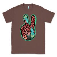 Chestnut Feather Pink Leopard Peace Sign Classic Tee - Jasminsmagicworld