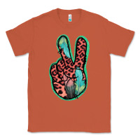 Copper Feather Pink Leopard Peace Sign Classic Tee - Jasminsmagicworld
