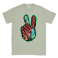 Matcha Feather Pink Leopard Peace Sign Classic Tee - Jasminsmagicworld